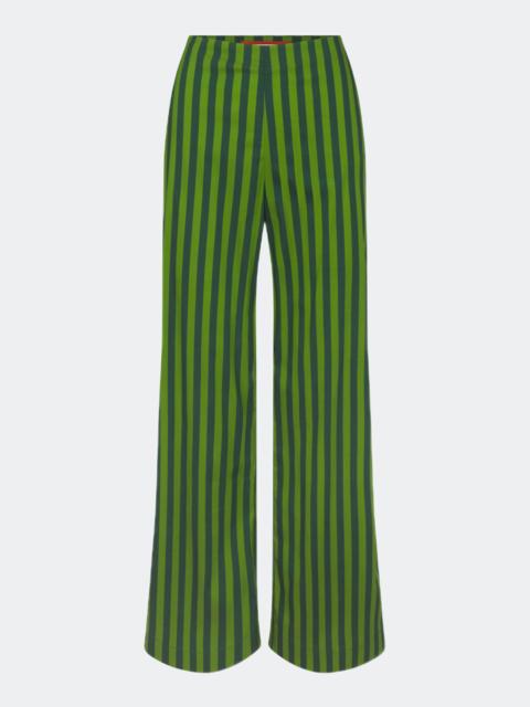 Pia Poplin Pant In Gummy Green/Moss