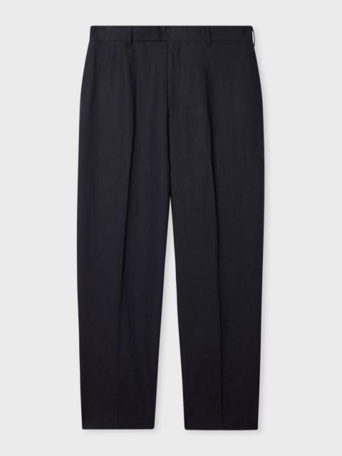 Dark Navy Linen Trousers