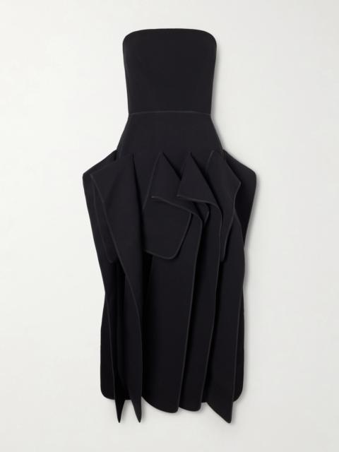 Breakout Strapless Crepe Midi Dress