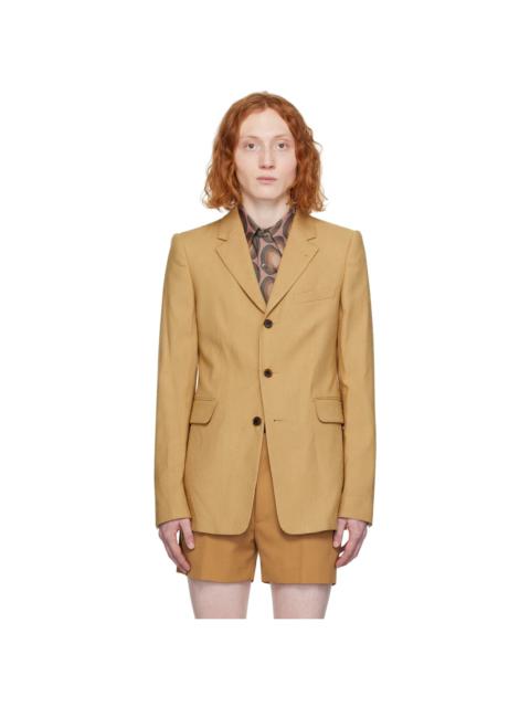 Beige Three-Button Blazer