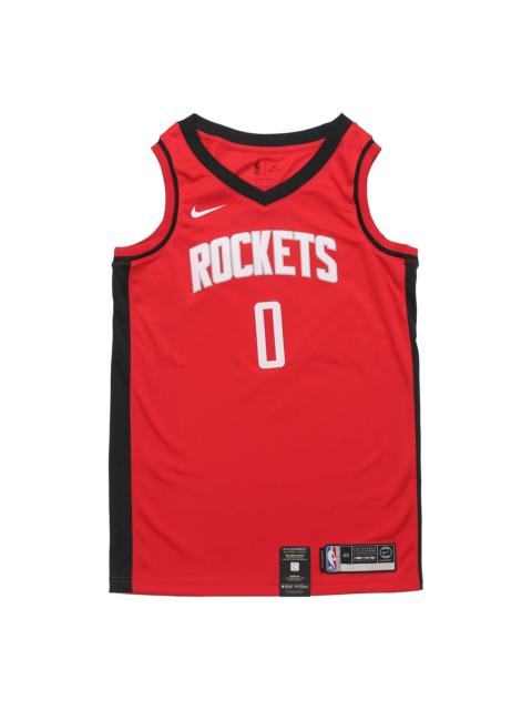 Nike NBA Rockets Westbrook 0 Away Sports Basketball Jersey Red BV7992-662