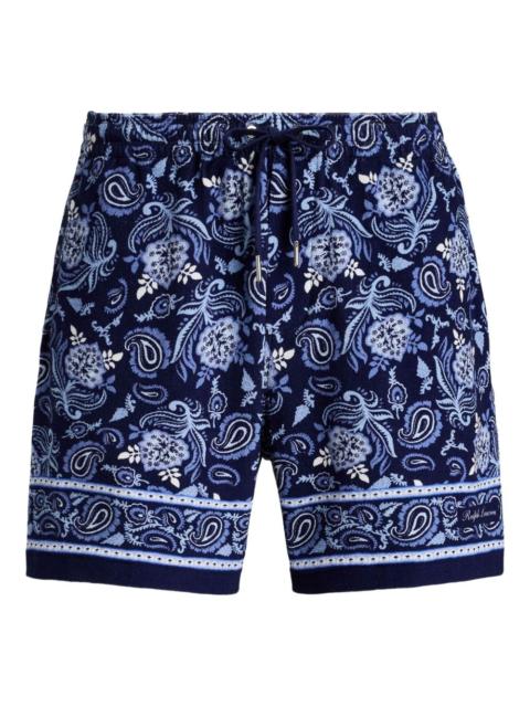 paisley-print shorts