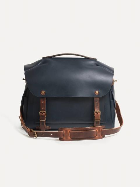 ARLES L LEATHER CAMERA BAG  -  NAVY BLUE