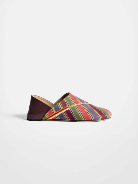 MENS SLIPPER MULES IN PURPLE/MULTI