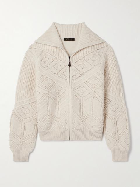 Cashmere Zip-up Cardigan
