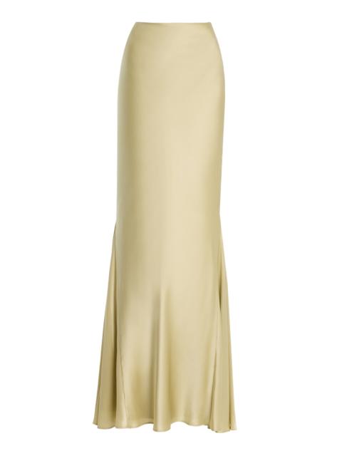 Exclusive Suelo Silk-Blend Satin Maxi Skirt ivory