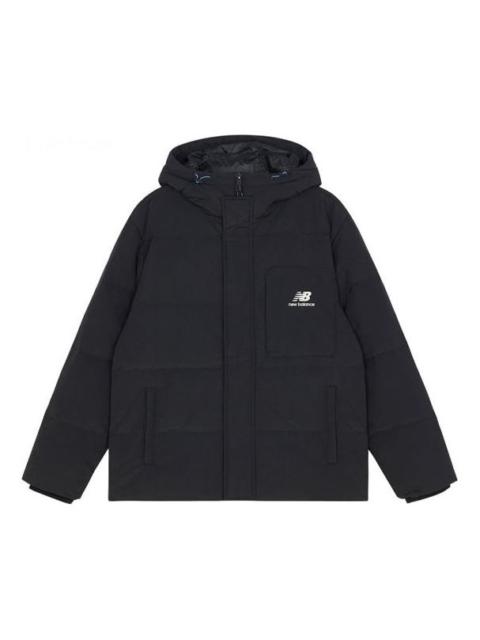 New Balance Logo Hooded Jacket 'Black' AMJ13331-BK