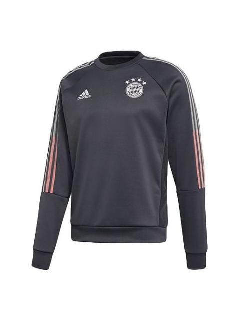 adidas Logo Printing Bayern Munich Soccer/Football Sports Pullover Gray FR3989