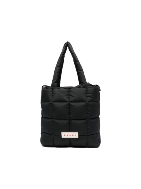 padded logo tote bag