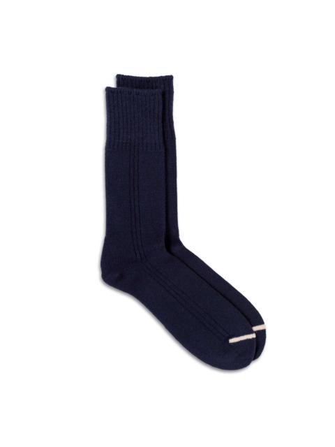 Rototo Merino Lambswool Sock Navy