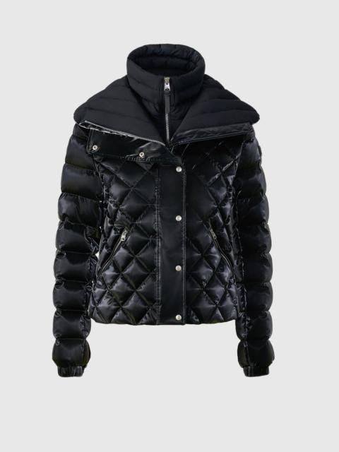 YVETTE-GLO Diamond Quilted Down Jacket