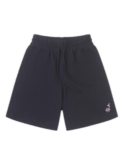 (WMNS) Converse Logo Mid Length Knit Short 'Black' 10025374-A01