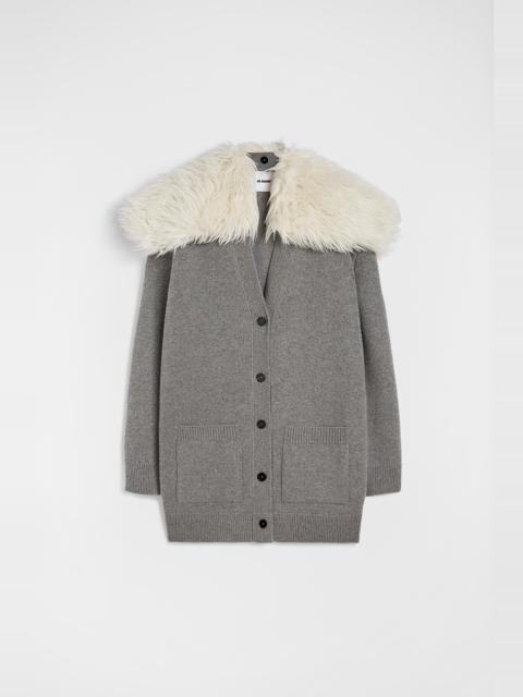 Midweight Wool Blend V-Neck Cardigan