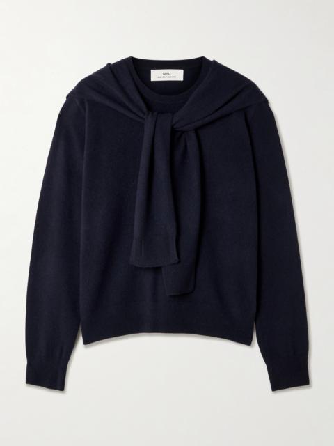 Eldergrove Tie-detailed Organic Cashmere Sweater