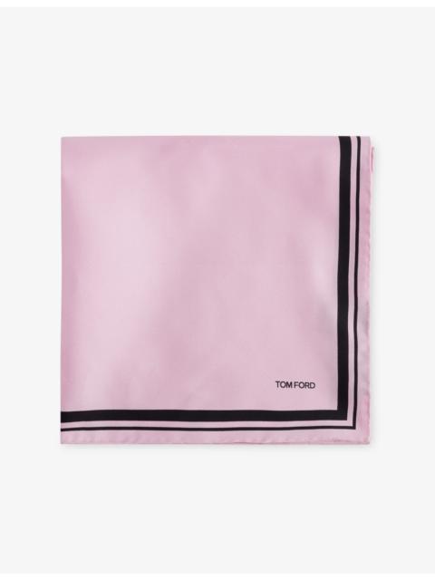 Frame Logo Silk Pocket Square