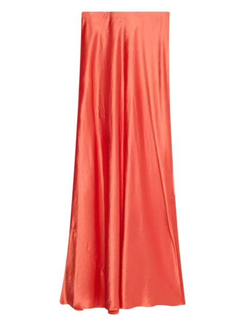 satin bias-cut maxi skirt