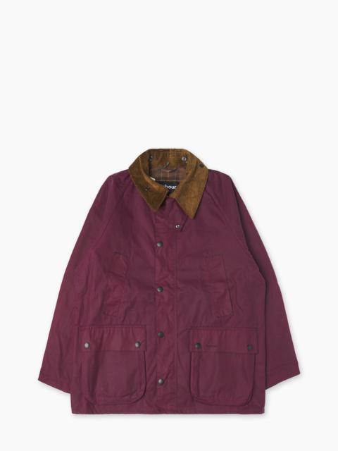 BARBOUR OVERSIZED BEDALE WAXED JACKET WINE