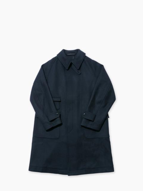KAPTAIN SUNSHINE TRAVELLER COAT WOOL TOP NAVY