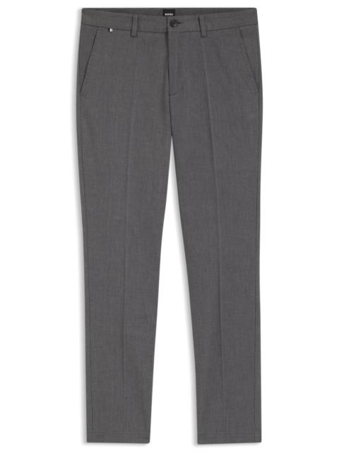 SLIM-FIT TROUSERS IN STRETCH-COTTON DOBBY
