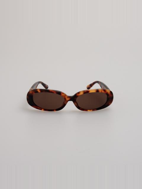 CARA OVAL SUNGLASSES IN TORTOISESHELL