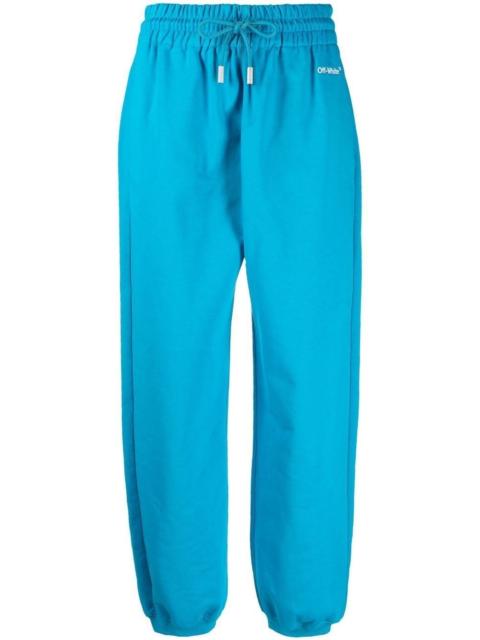 logo-embroidered cotton track pants