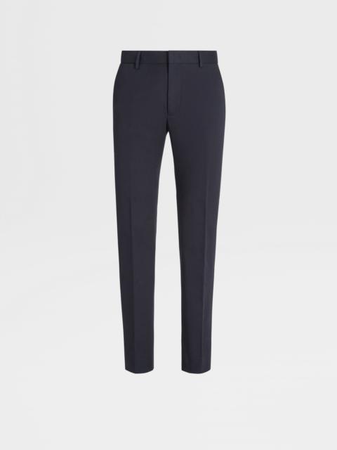 NAVY BLUE STRETCH COTTON PANTS