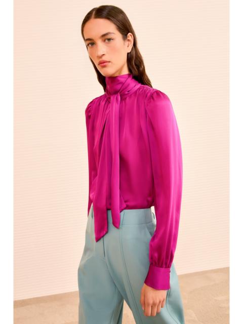 Ornament Tie Neck Blouse