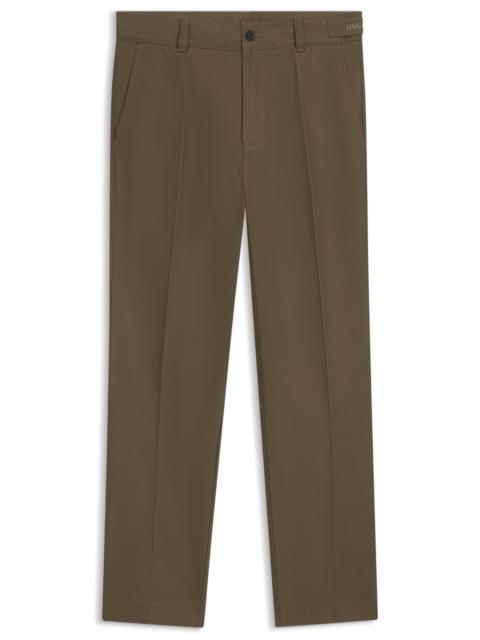 SLIM-FIT CHINOS IN MERCERISED COTTON TWILL