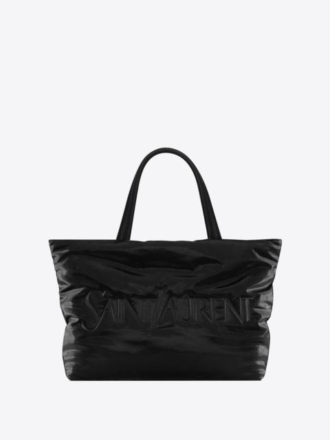 saint laurent tote in silktech canvas