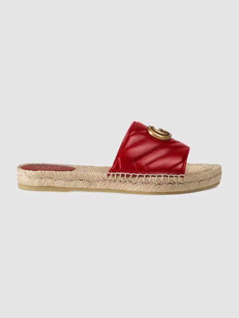 Leather espadrille sandal