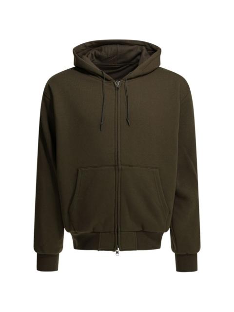 zip-fastening hoodie