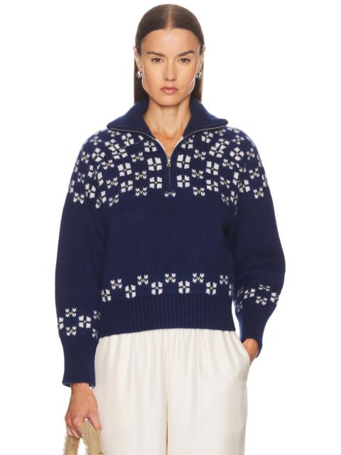 Winter Fair Isle Half Zip Sweater