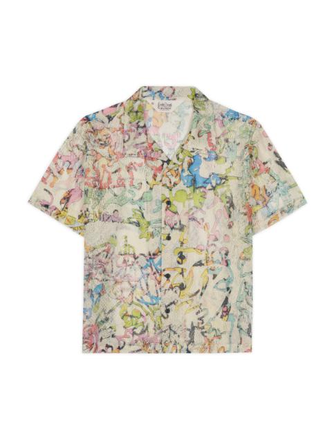 Stu Short Sleeve Button Up Shirt - Cream Multi