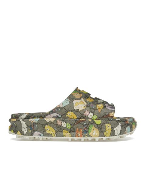 Gucci Slide Sandal Pikarar GG Animal Print