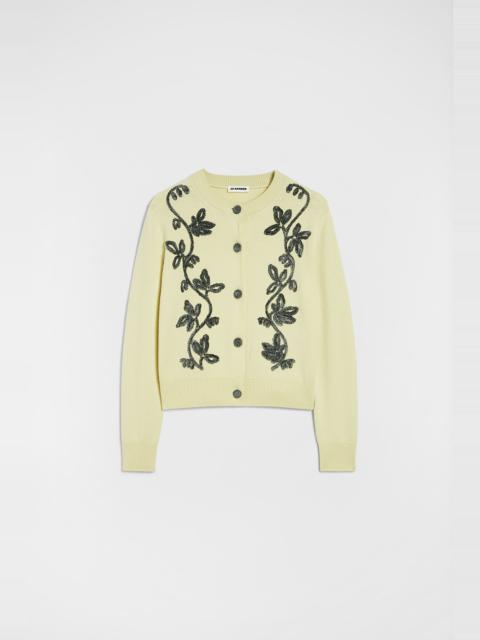 Wool Blend Embroidered Cardigan