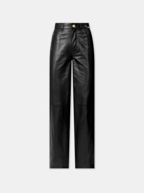 WOMEN'S LEATHER STRAIGHT PANT