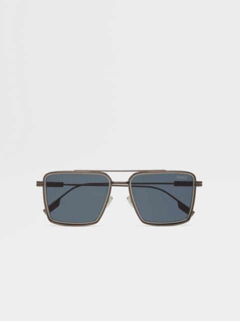 DARK BRONZE ANILINE METAL SUNGLASSES