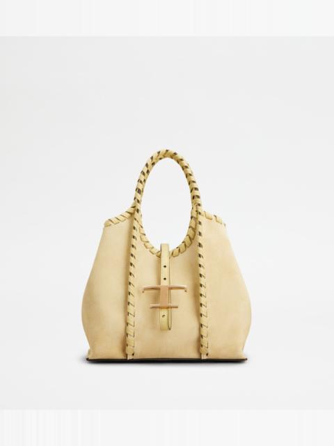 T TIMELESS SHOPPING BAG IN SUEDE MINI - YELLOW