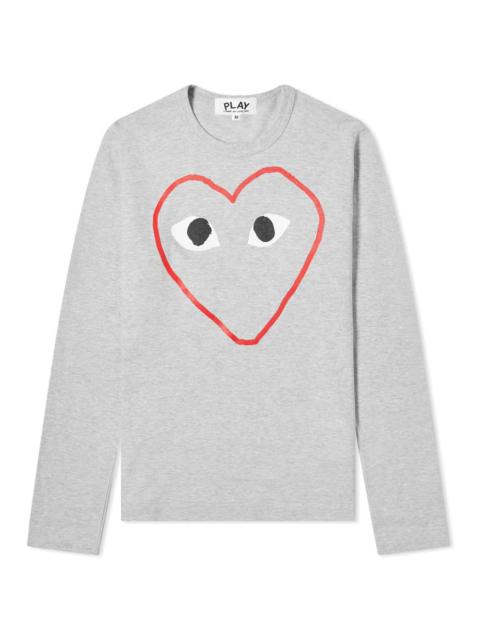 Comme des Garcons Play Women's Long Sleeve Outline Heart Tee