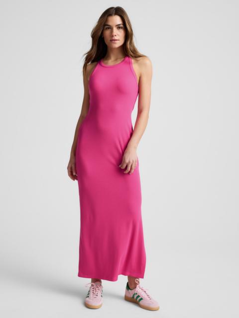 Ribbed High Neck Maxi Dress