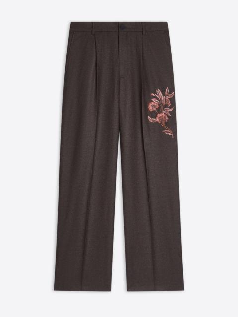 EMBROIDERED WOOL PANTS