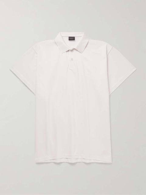 Oversized Layered Logo-Embroidered Cotton-Piqué Polo Shirt