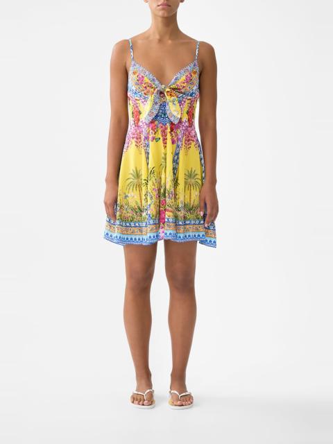 SHORT DRESS WITH TIE FRONT