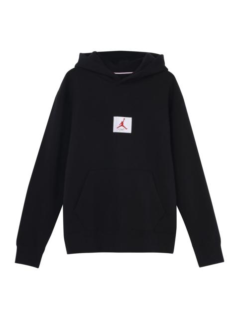 Air Jordan Flight Logo Casual Sports Fleece Lined Pullover Black CZ8261-010