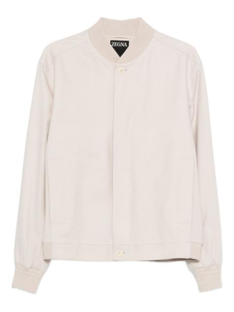 ribbed collar jacket