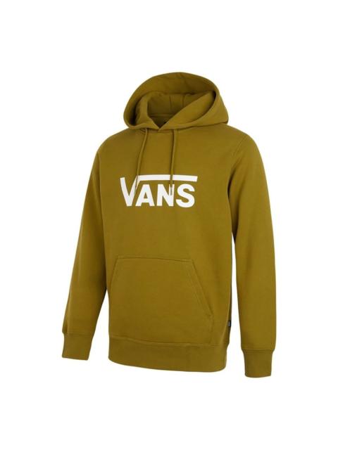 Vans Contrasting Colors Alphabet Logo Hooded Pullover Fleece Lined Stay Warm Olive Green VN0A5H87YXH