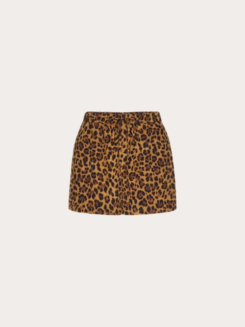 SHORTS IN ANIMALIER CREPE DE CHINE