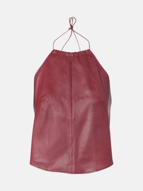 Rosie open-back leather top