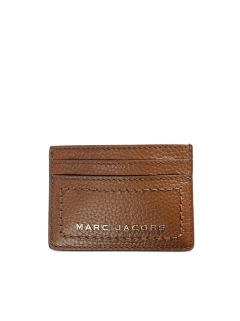 logo-lettering leather card holder