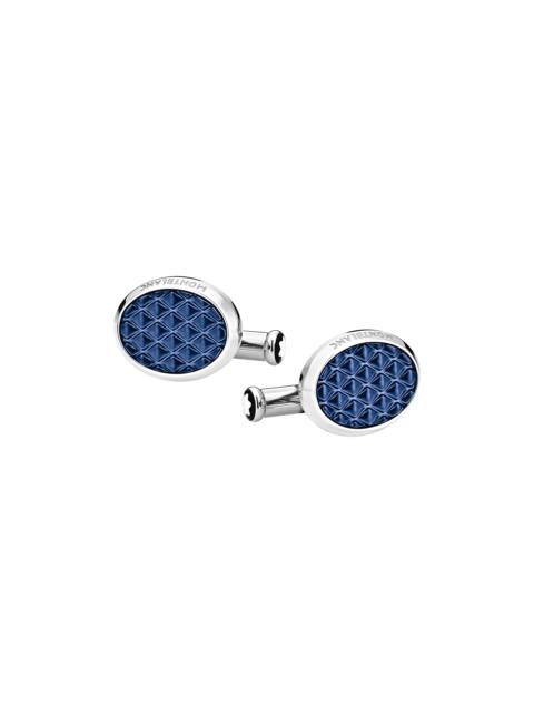 Meisterstück Cufflinks Oval Steel Lacquer